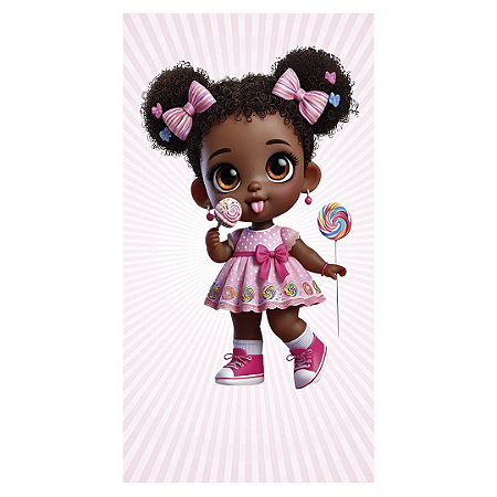 Capa Faixa Lateral Sublimado - Menina Confeitaria Doces