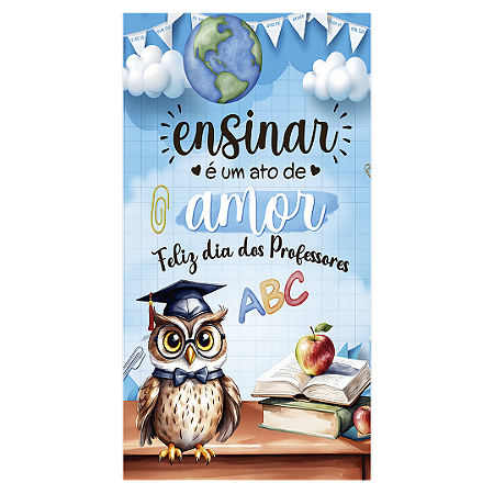 Capa Faixa Lateral Sublimado - Dia Dos Professores