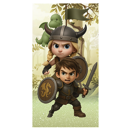 Capa Faixa Lateral Sublimado - Como Treinar Seu Dragão