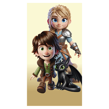 Capa Faixa Lateral Sublimado - Como Treinar Seu Dragão