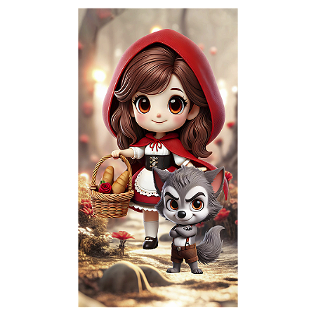 Capa Faixa Lateral Sublimado - Chapeuzinho Vermelho