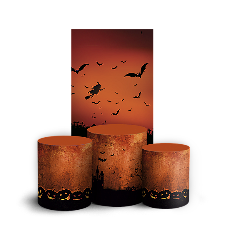 Capas Faixa Lateral e Trio Cilindro Sublimado Vest Facil - Halloween