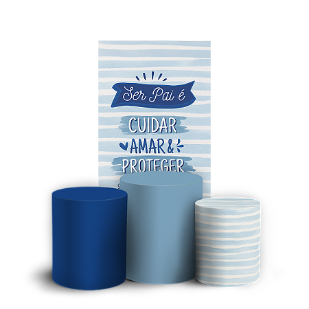 Capas Faixa Lateral e Trio Cilindro Sublimado Vest Facil - Dia Dos Pais