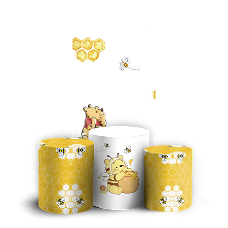 Capas Faixa Lateral e Trio Cilindro Sublimado Vest Facil - Abelha