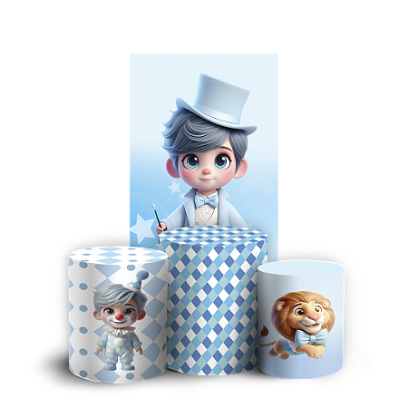 Capas Faixa Lateral e Trio Cilindro Sublimado Vest Facil - Circo