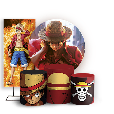 Capas Painel Redondo Trio Cilindro e Faixa Lateral Sublimado - One Piece