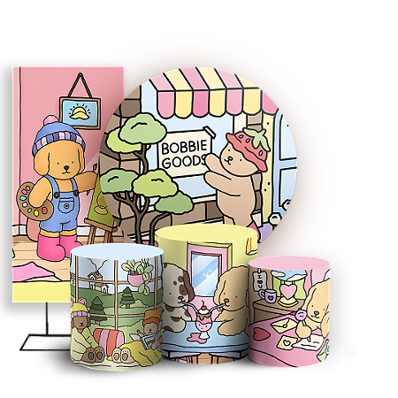 Capas Painel Redondo Trio Cilindro e Faixa Lateral Sublimado - Bobbie Goods