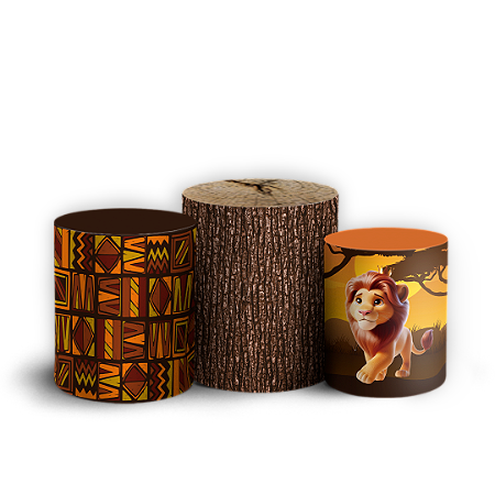 Capas Trio Cilindro Sublimado Vest Facil - O Rei Leão