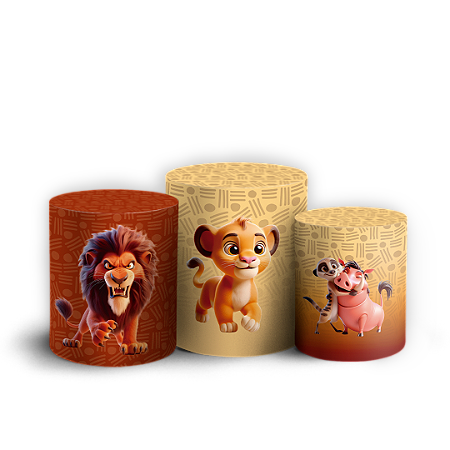 Capas Trio Cilindro Sublimado Vest Facil - O Rei Leão