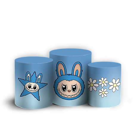 Capas Trio Cilindro Sublimado Vest Facil - Labubu