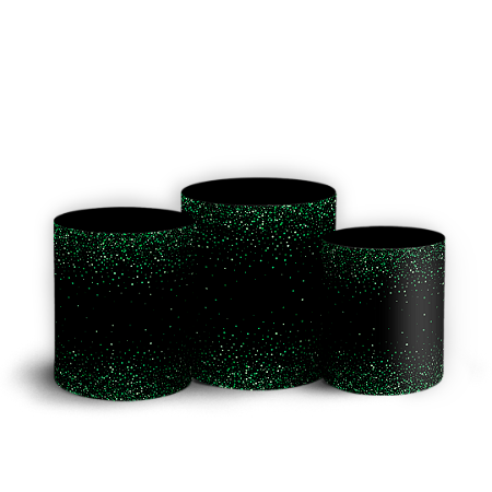 Capas Trio Cilindro Sublimado Vest Facil - Glitter Feliz Cumpleaños ES