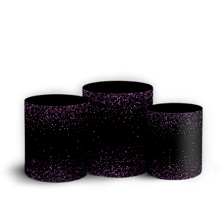 Capas Trio Cilindro Sublimado Vest Facil - Glitter Feliz Cumpleaños ES