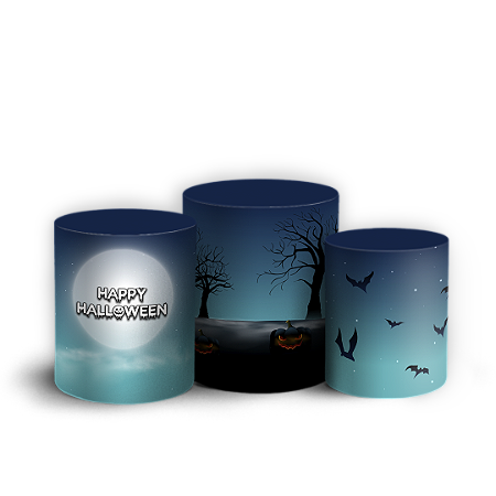 Capas Trio Cilindro Sublimado Vest Facil - Halloween