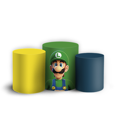 Capas Trio Cilindro Sublimado Vest Facil - Super Mario e Luigi