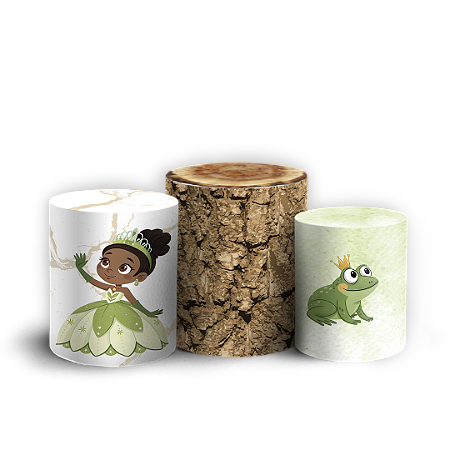 Capas Trio Cilindro Sublimado Vest Facil - Princesa Tiana