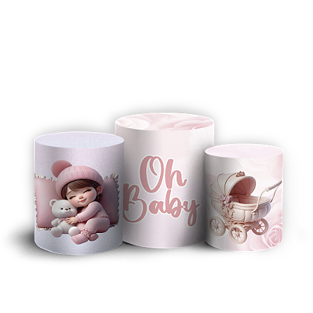 Capas Trio Cilindro Sublimado Vest Facil - Oh Baby