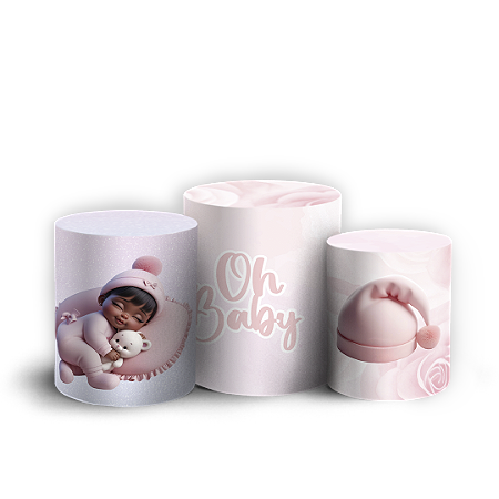 Capas Trio Cilindro Sublimado Vest Facil - Oh Baby
