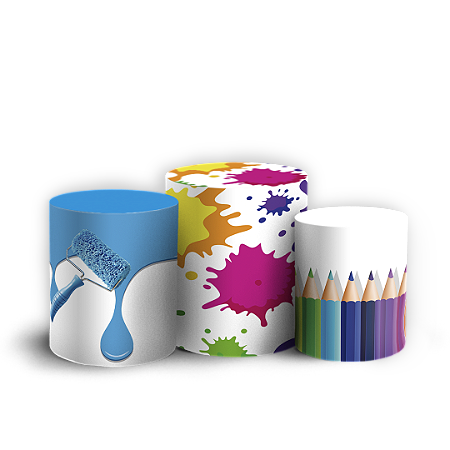 Capas Trio Cilindro Sublimado Vest Facil - O Maior Pintor Do Mundo