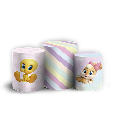 Capas Trio Cilindro Sublimado Vest Facil - Looney Tunes