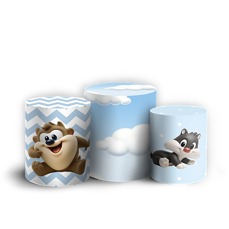 Capas Trio Cilindro Sublimado Vest Facil - Looney Tunes