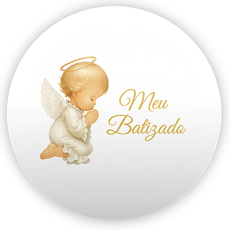 Capa Mini Painel Sublimado - Anjo Batizado