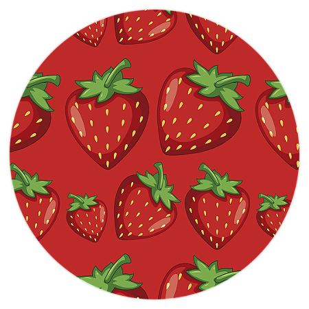 Capa Painel Redondo Sublimado - Morango Do Amor