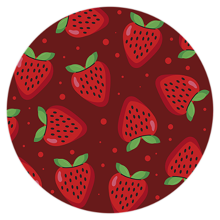 Capa Painel Redondo Sublimado - Morango Do Amor