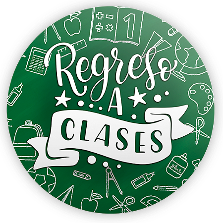 Capa Painel Redondo Sublimado - Vuelta a Clases ES