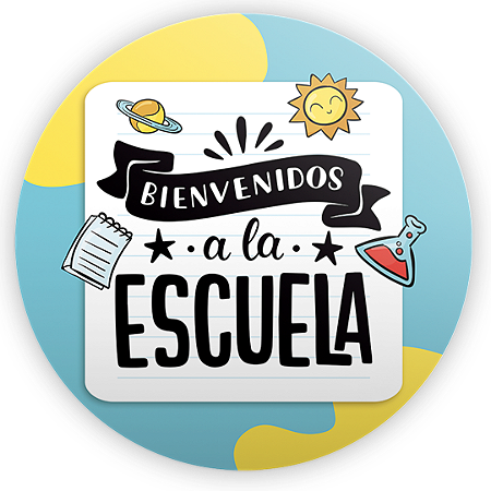Capa Painel Redondo Sublimado - Vuelta a Clases ES