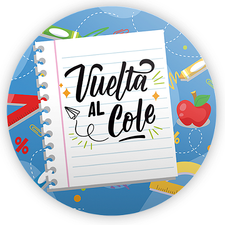 Capa Painel Redondo Sublimado - Vuelta a Clases ES