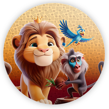 Capa Painel Redondo Sublimado - O Rei Leão