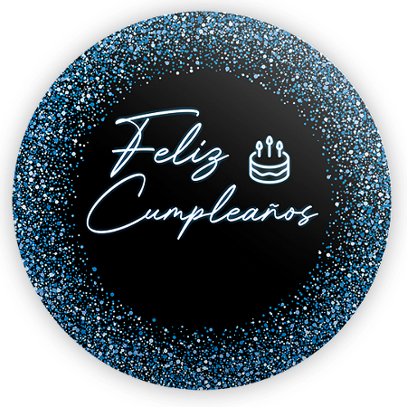 Capa Painel Redondo Sublimado - Feliz Cumpleaños ES