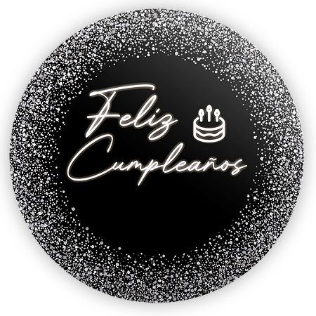 Capa Painel Redondo Sublimado - Feliz Cumpleaños ES