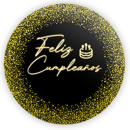 Capa Painel Redondo Sublimado - Feliz Cumpleaños ES