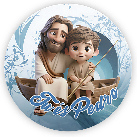 Capa Painel Redondo Sublimado - Tu Es Pedro