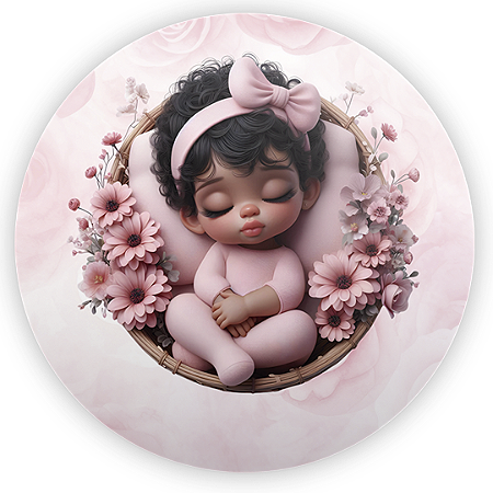 Capa Painel Redondo Sublimado - Oh Baby