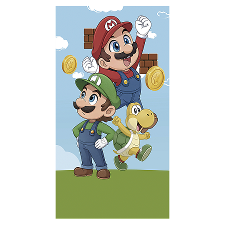Capa Faixa Lateral Sublimado - Super Mario