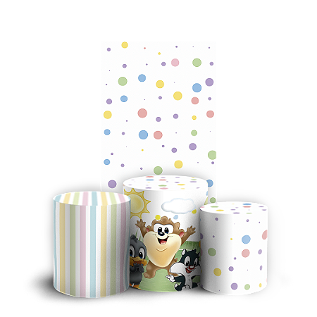 Capas Faixa Lateral e Trio Cilindro Sublimado Vest Facil - Looney Tunes