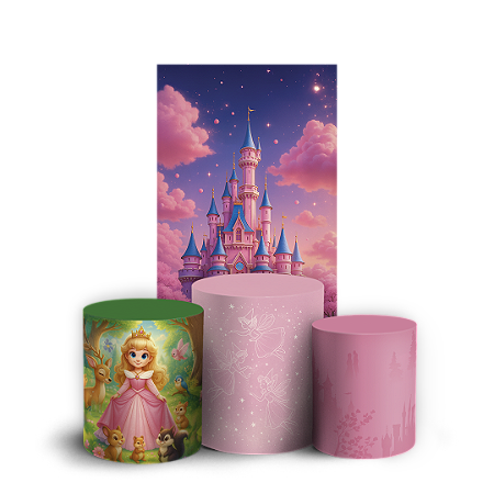 Capas Faixa Lateral e Trio Cilindro Sublimado Vest Facil - Princesa Aurora Bela Adormecida