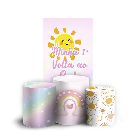 Capas Faixa Lateral e Trio Cilindro Sublimado Vest Facil - Volta Ao Sol