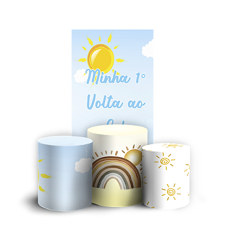 Capas Faixa Lateral e Trio Cilindro Sublimado Vest Facil - Volta Ao Sol