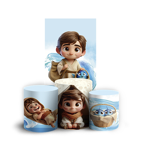 Capas Faixa Lateral e Trio Cilindro Sublimado Vest Facil - Tu Es Pedro