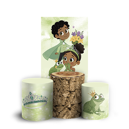 Capas Faixa Lateral e Trio Cilindro Sublimado Vest Facil - Princesa Tiana