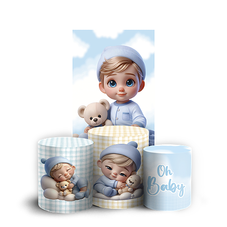 Capas Faixa Lateral e Trio Cilindro Sublimado Vest Facil - Oh Baby