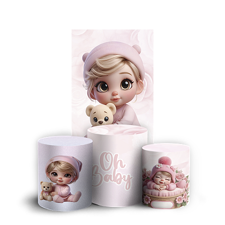 Capas Faixa Lateral e Trio Cilindro Sublimado Vest Facil - Oh Baby