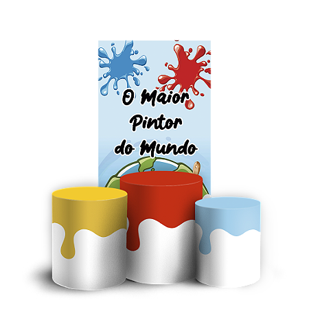 Capas Faixa Lateral e Trio Cilindro Sublimado Vest Facil - O Maior Pintor Do Mundo