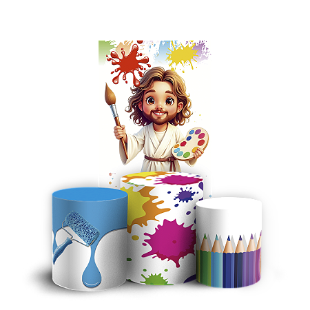 Capas Faixa Lateral e Trio Cilindro Sublimado Vest Facil - O Maior Pintor Do Mundo