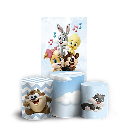 Capas Faixa Lateral e Trio Cilindro Sublimado Vest Facil - Looney Tunes