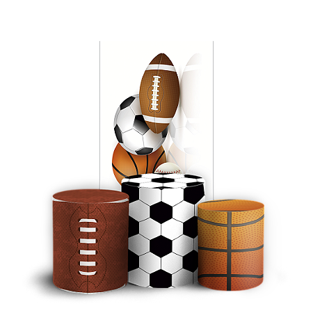 Capas Faixa Lateral e Trio Cilindro Sublimado Vest Facil - Esportes Futebol Volei Basquete