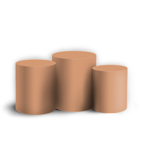 Capas Trio Cilindro Sublimado Vest Facil - Cor Lisa Marrom 13h 8v